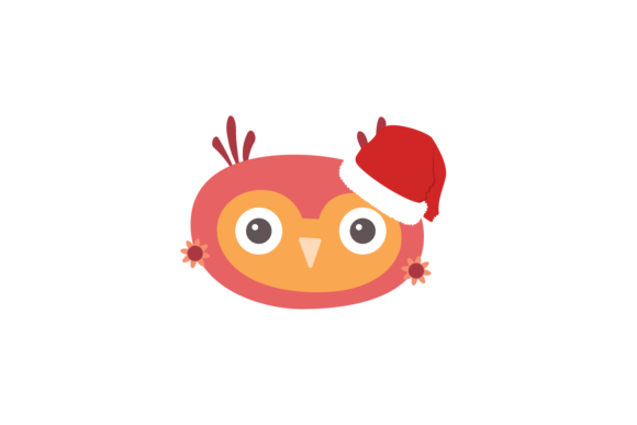 Charming Animal Head Ownl and Christmas Hat Graphics