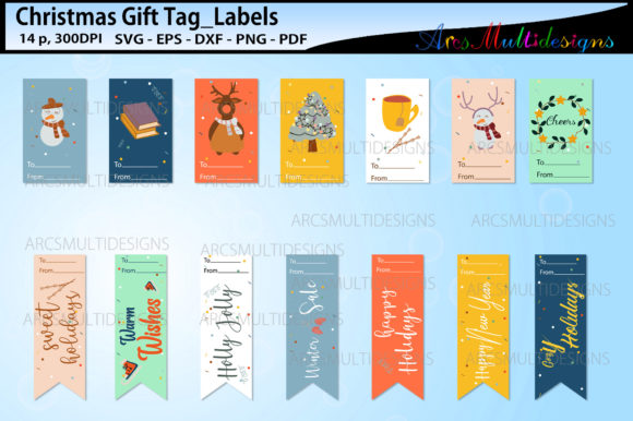 Christmas and New Year Gift Cards Bundle: Festive Graphics