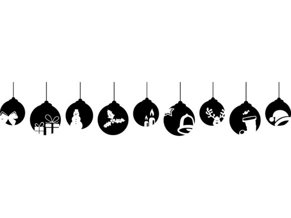 Christmas Balls Silhouette: A Versatile Graphics Asset