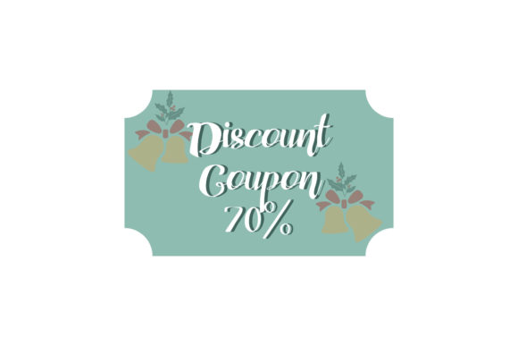 Christmas Bell Coupon Discount Design: A Festive Graphics Asset