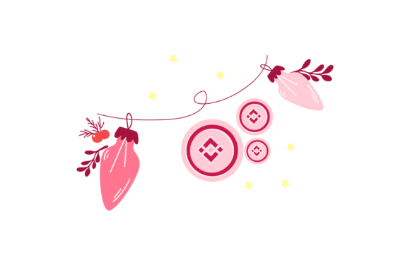 Christmas Binance Flat Illustration: A Versatile Graphics Asset