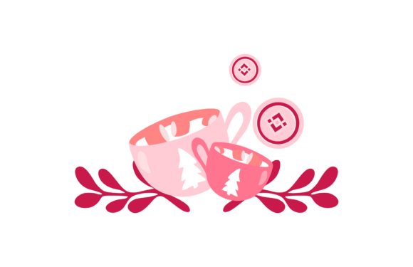 Christmas Binance Illustration Cup Red: A Festive Graphic Asset