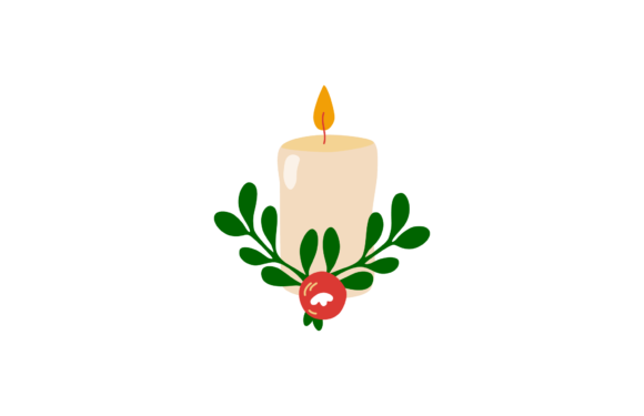 Christmas Candle Decoration Ornament: A Versatile Graphic Design Asset