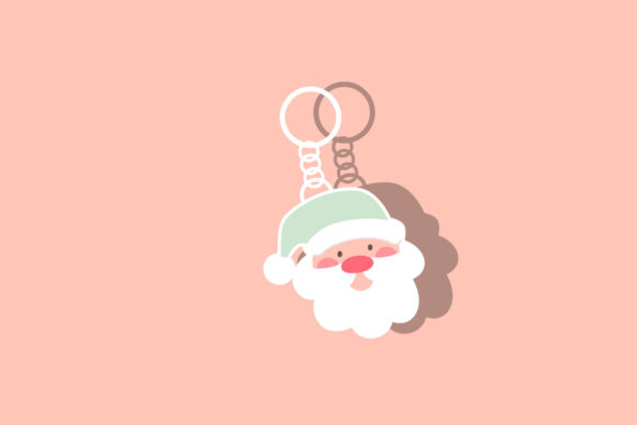 Christmas Decor Key Chain Santa: A Festive Graphics Gem
