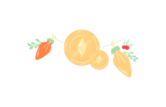 Christmas Ethereum Lamp Decoration Coin: A Versatile Graphic for Creative Projects