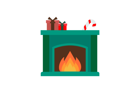 Christmas Fireplace Vector-244: A Festive Graphics Gem
