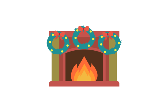 Christmas Fireplace Vector-246: A Versatile Graphics Asset for Creative Projects