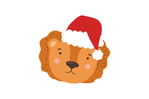 Christmas Hat and Lion Svg: A Festive Graphics Addition