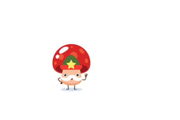 Christmas Kawaii Happy Mushroom Svg: A Charming Embroidery Choice