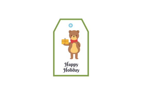 Christmas Label Tag Bear Gift Svg: A Versatile Graphics and Illustrations Asset