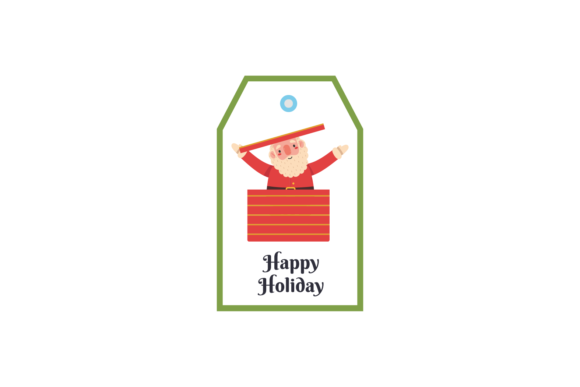 Christmas Label Tag Santa: A Versatile Graphic for Creative Projects