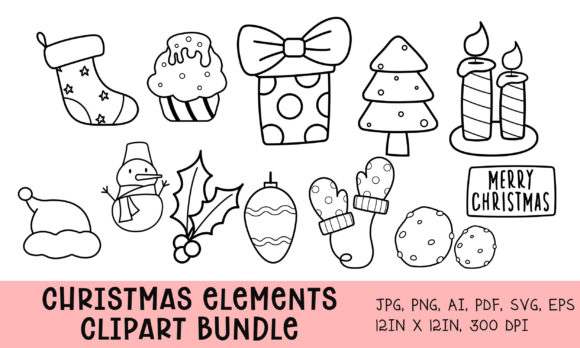 Christmas Outline Procreate Stamp Bundle Review