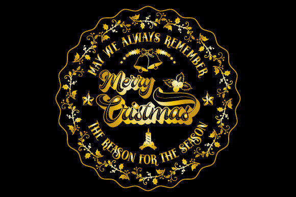 Christmas Quote Gold Frame: A Versatile Graphics and Illustrations Asset
