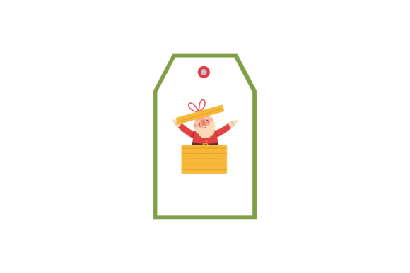 Christmas Santa Gift Label Tag Svg: A Festive Graphics Asset