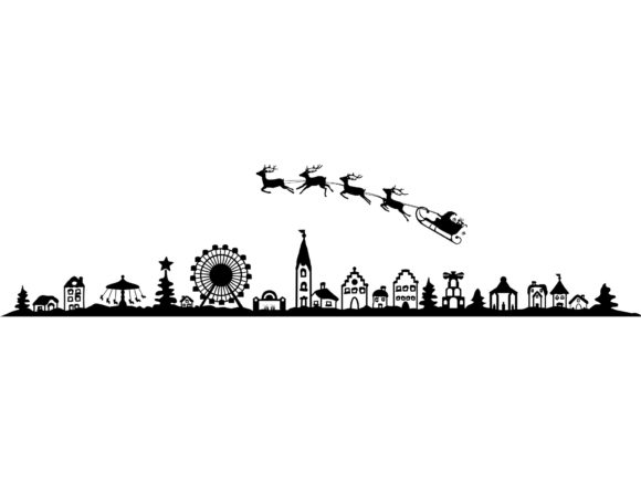 Christmas Silhouette Christmas Market: A Festive Graphics Treasure