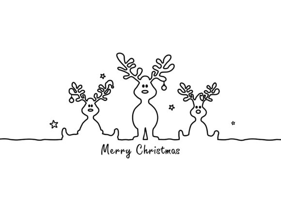 Christmas Silhouette Moose Rendeer: A Festive Embroidery Design