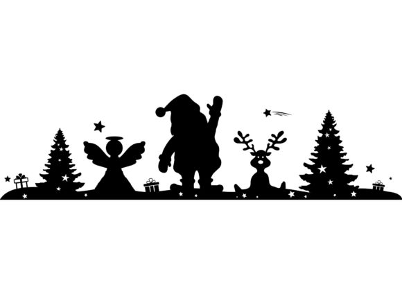 Christmas Silhouette Santa Claus: A Festive Graphics Addition