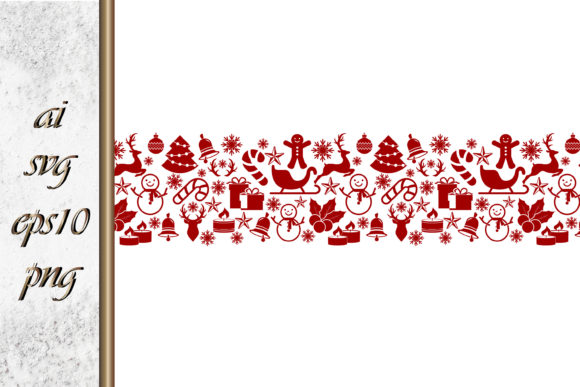 Christmas Stencil Seamless Border Vector: A Versatile Graphics Tool