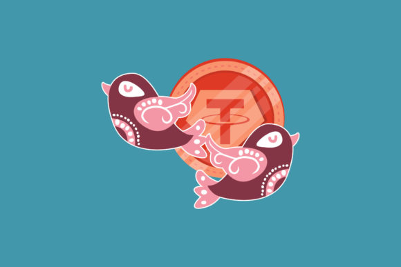 Crypto Christmas Twin Bird Design Art: A Unique Graphics Illustration