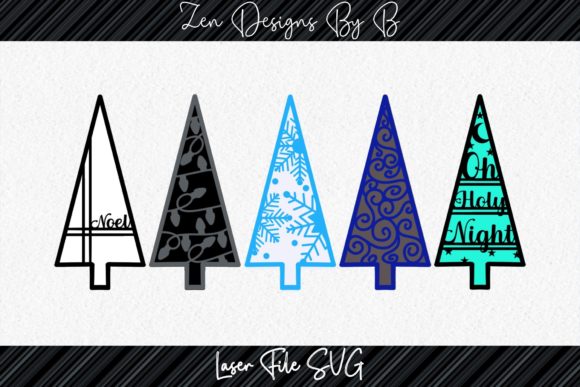 Standing Christmas Tree Laser File: A Festive Graphics Gem