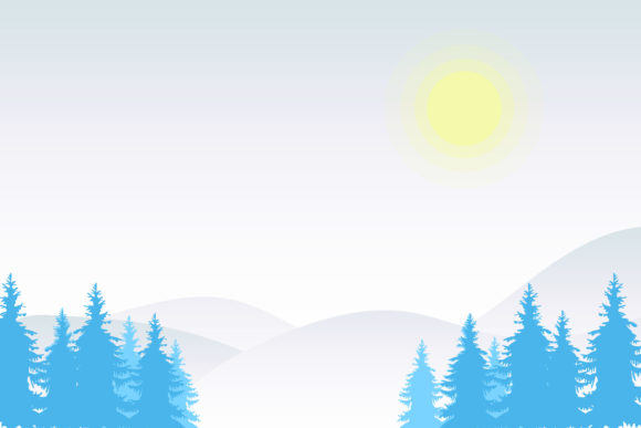 Winter Landscape Christmas Illustration: A Festive Graphics Gem